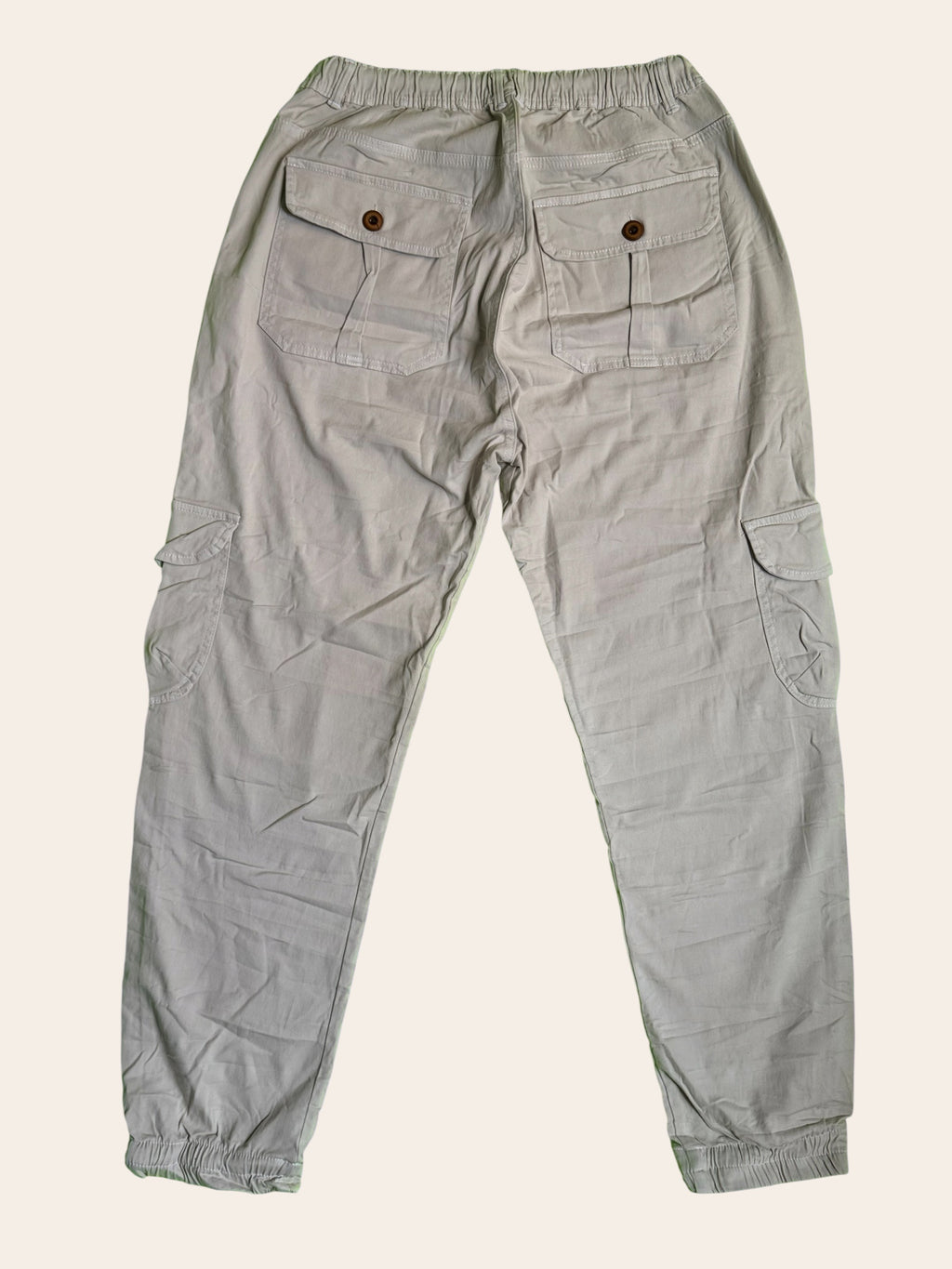 Pantalón Dril Cargo Beige