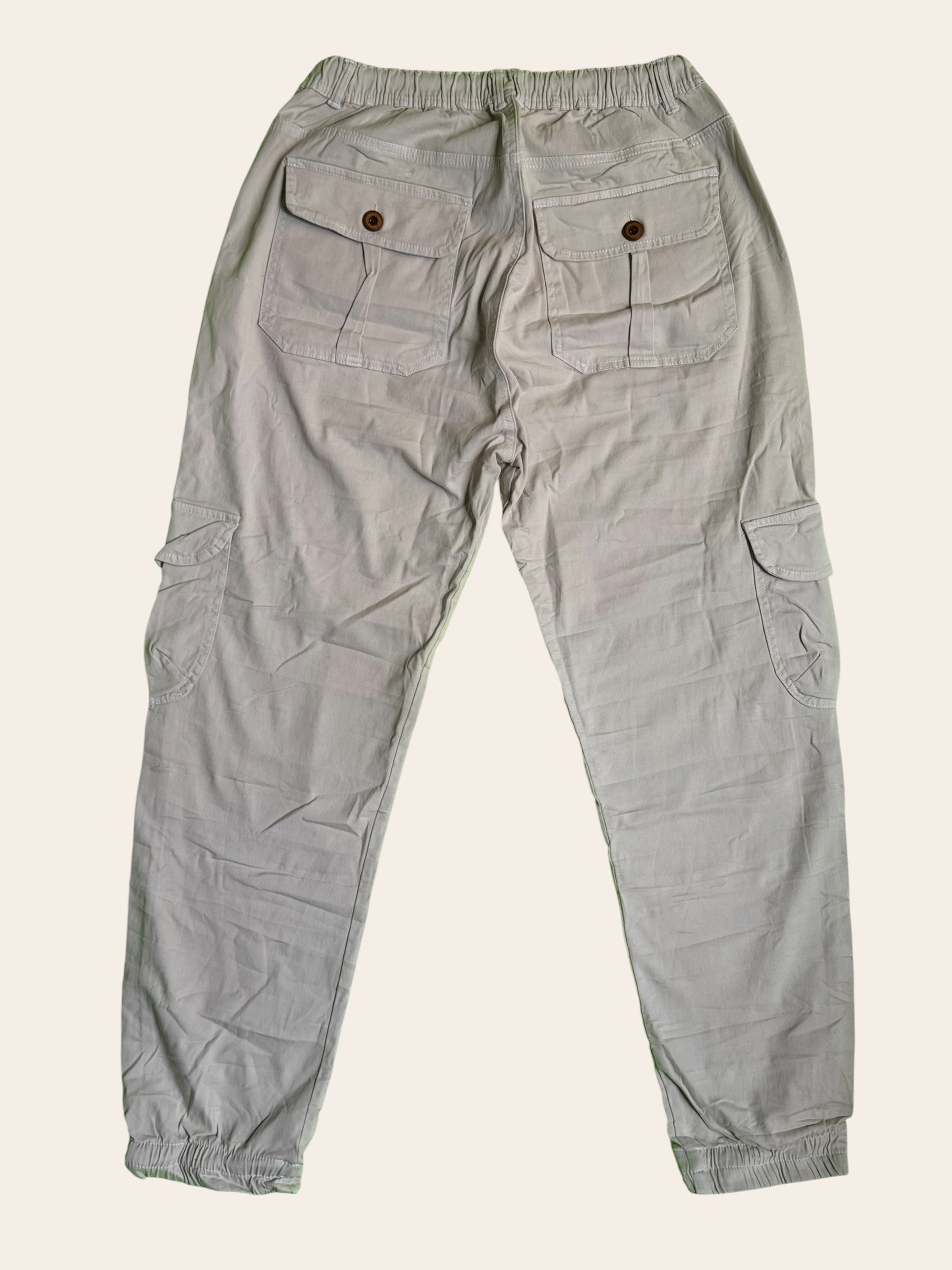Pantalón Dril Cargo Beige