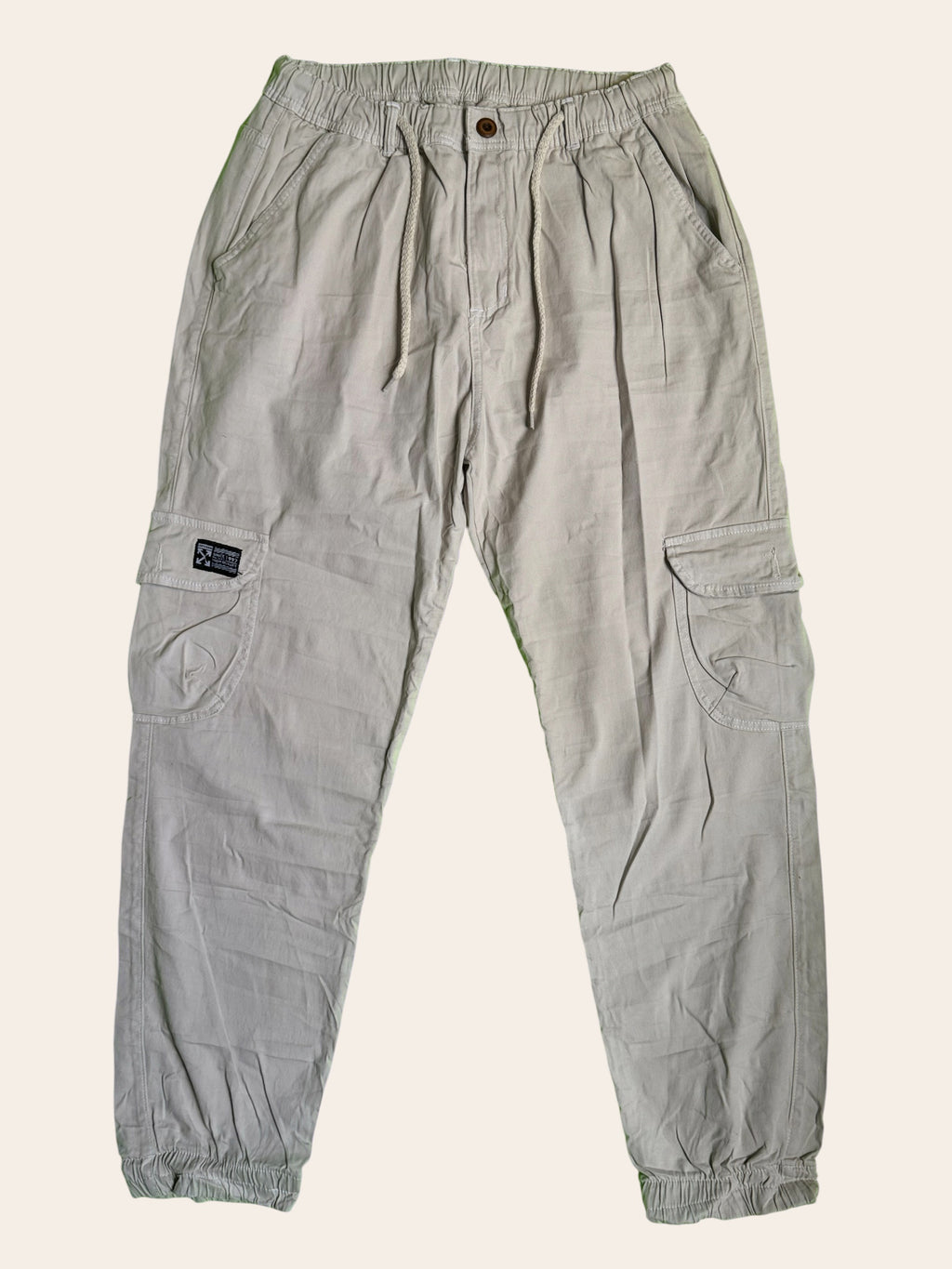 Pantalón Dril Cargo Beige